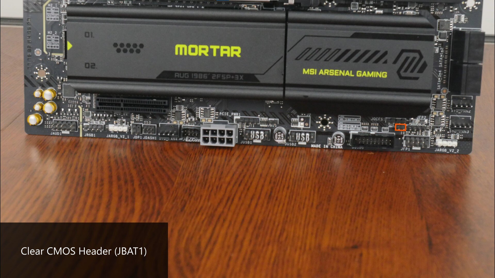 MSI MAG B850M MORTAR WIFI Clear CMOS Header