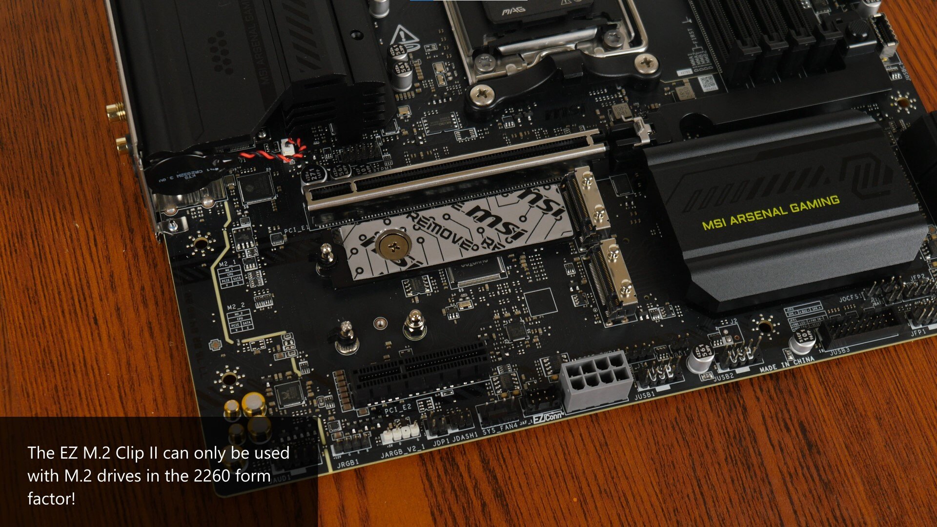 MSI MAG B850M MORTAR WIFI EZ M.2 Clip II Note