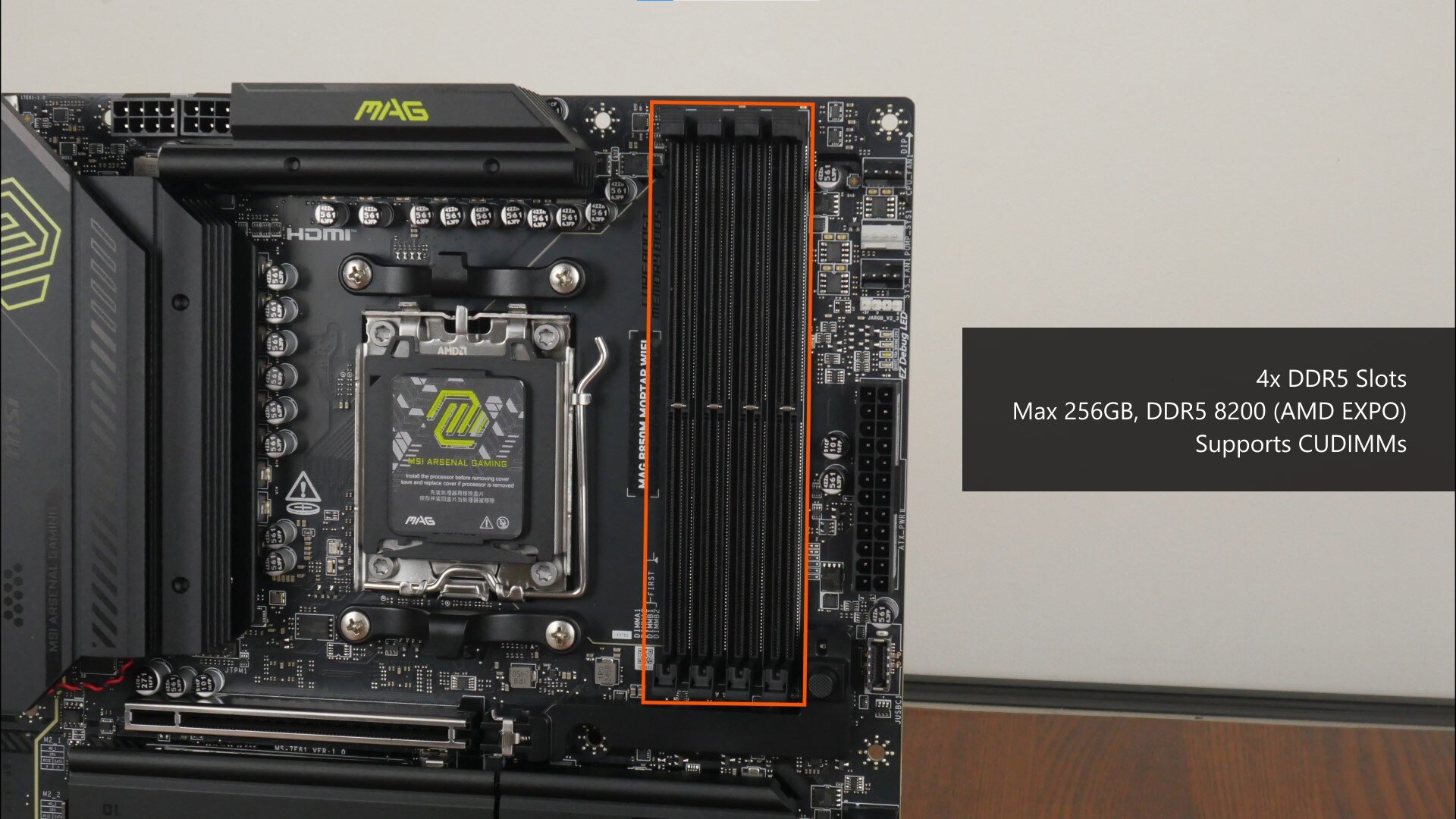MSI MAG B850M MORTAR WIFI Memory Support