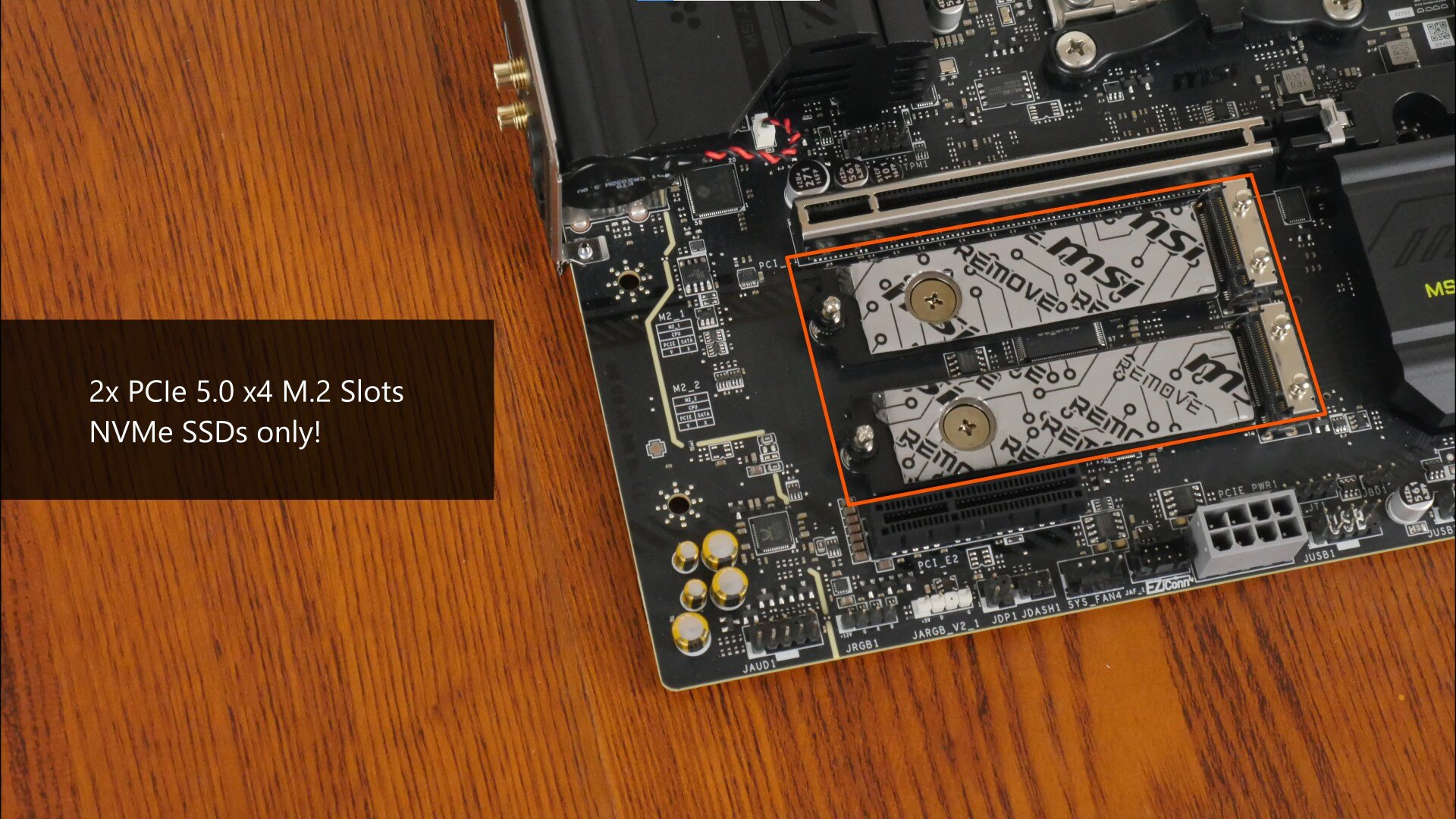 MSI MAG B850M MORTAR WIFI PCIe 5.0 x4 M.2 Slots