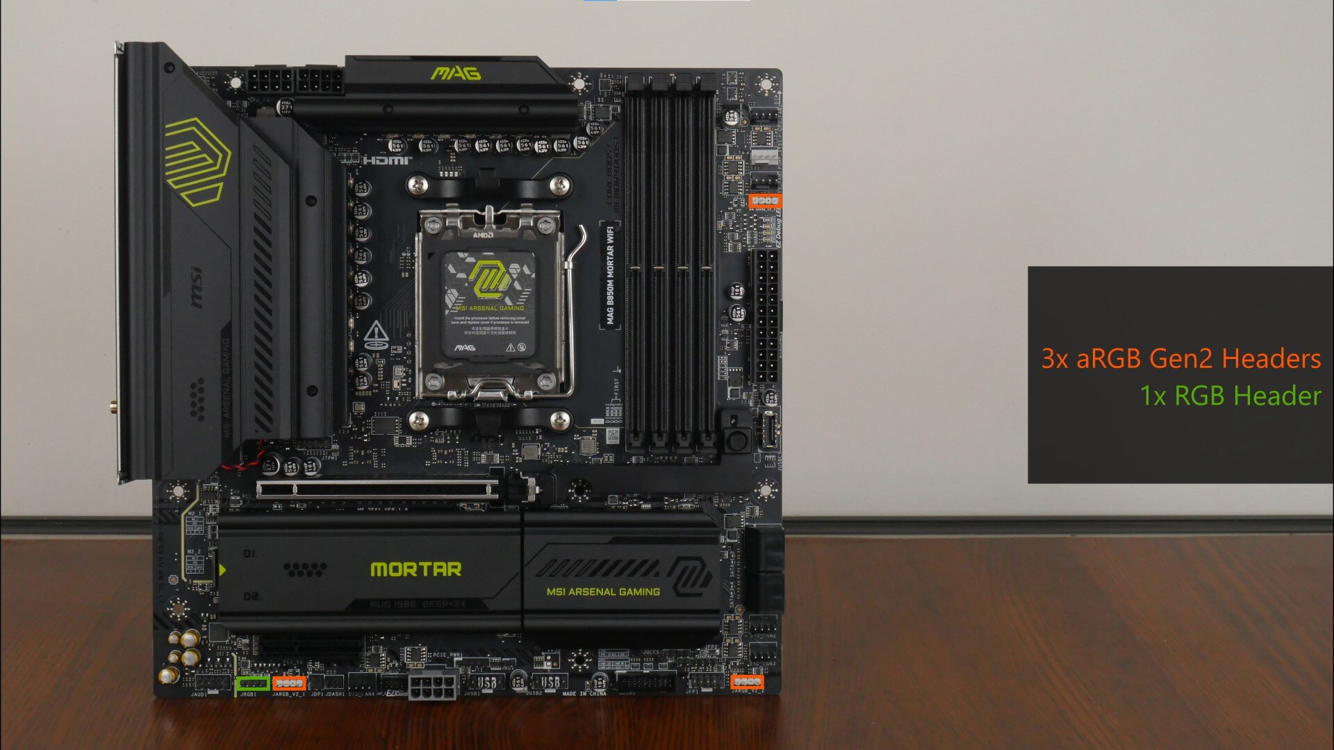 MSI MAG B850M MORTAR WIFI RGB Headers