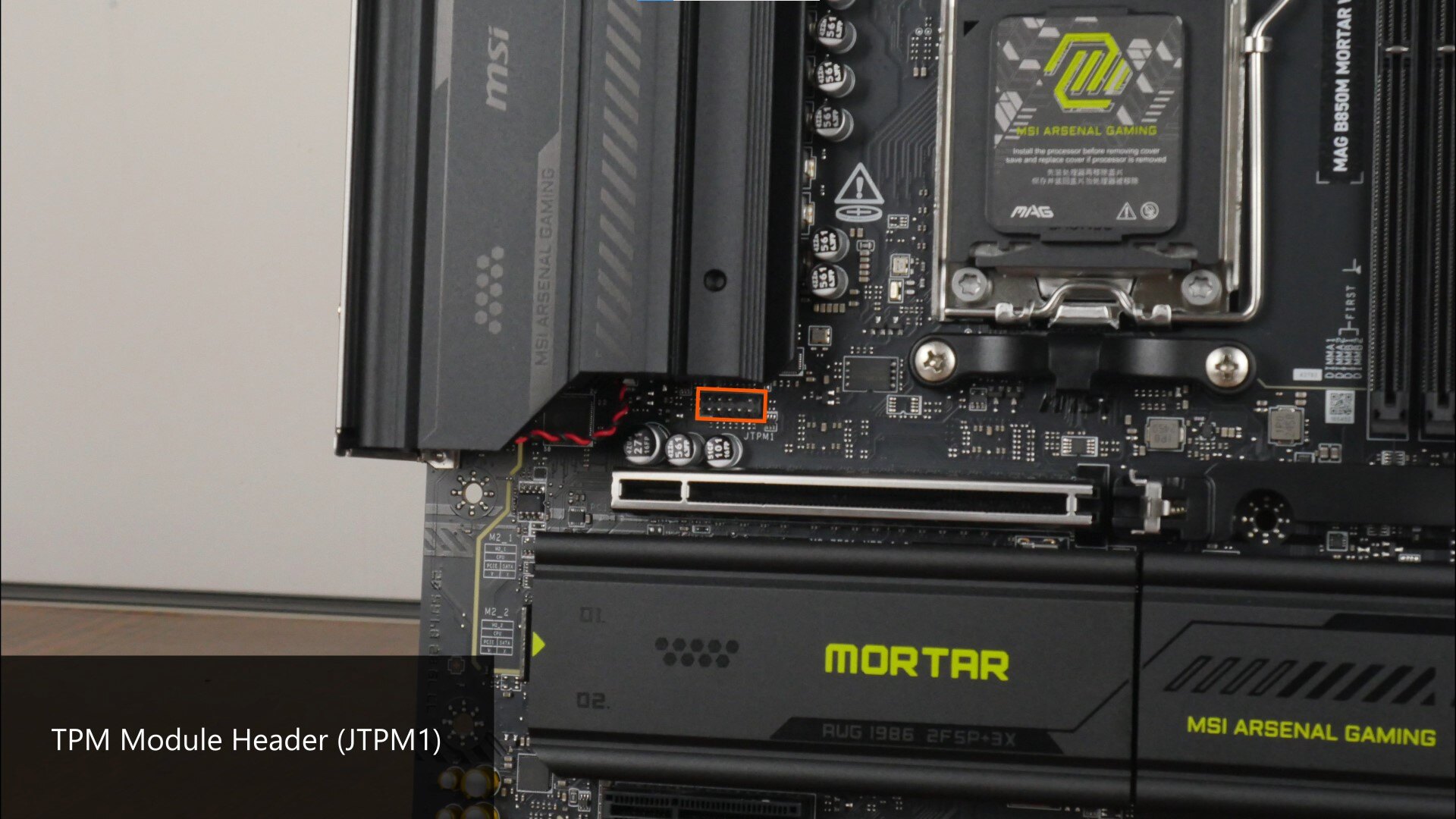 MSI MAG B850M MORTAR WIFI TPM Header