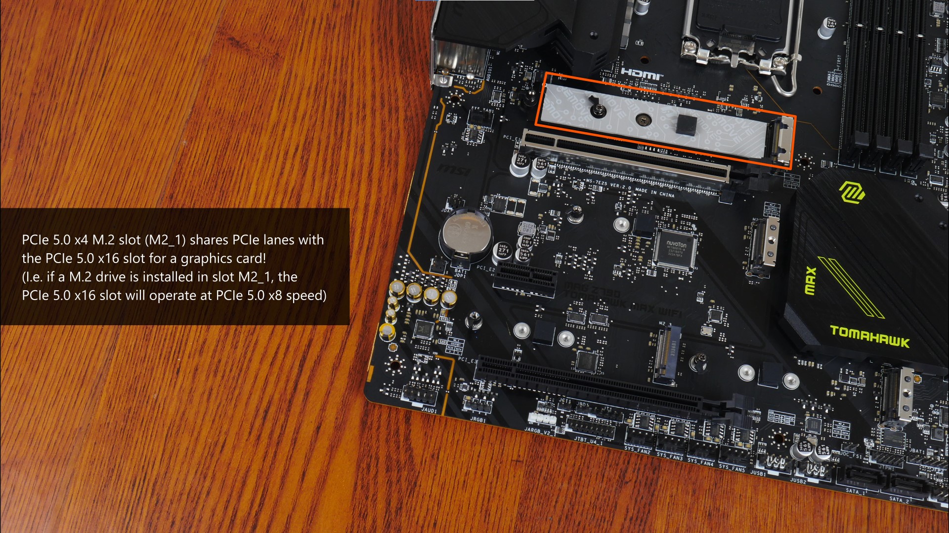 MSI MAG Z790 TOMAHAWK MAX WIFI M.2 Slots (2)