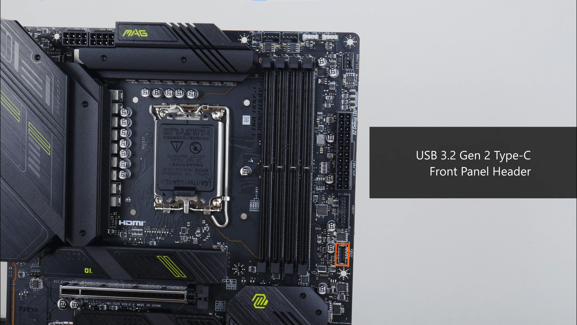 MSI MAG Z790 TOMAHAWK MAX WIFI USB 3.2 Gen 2 Type-C FP Header