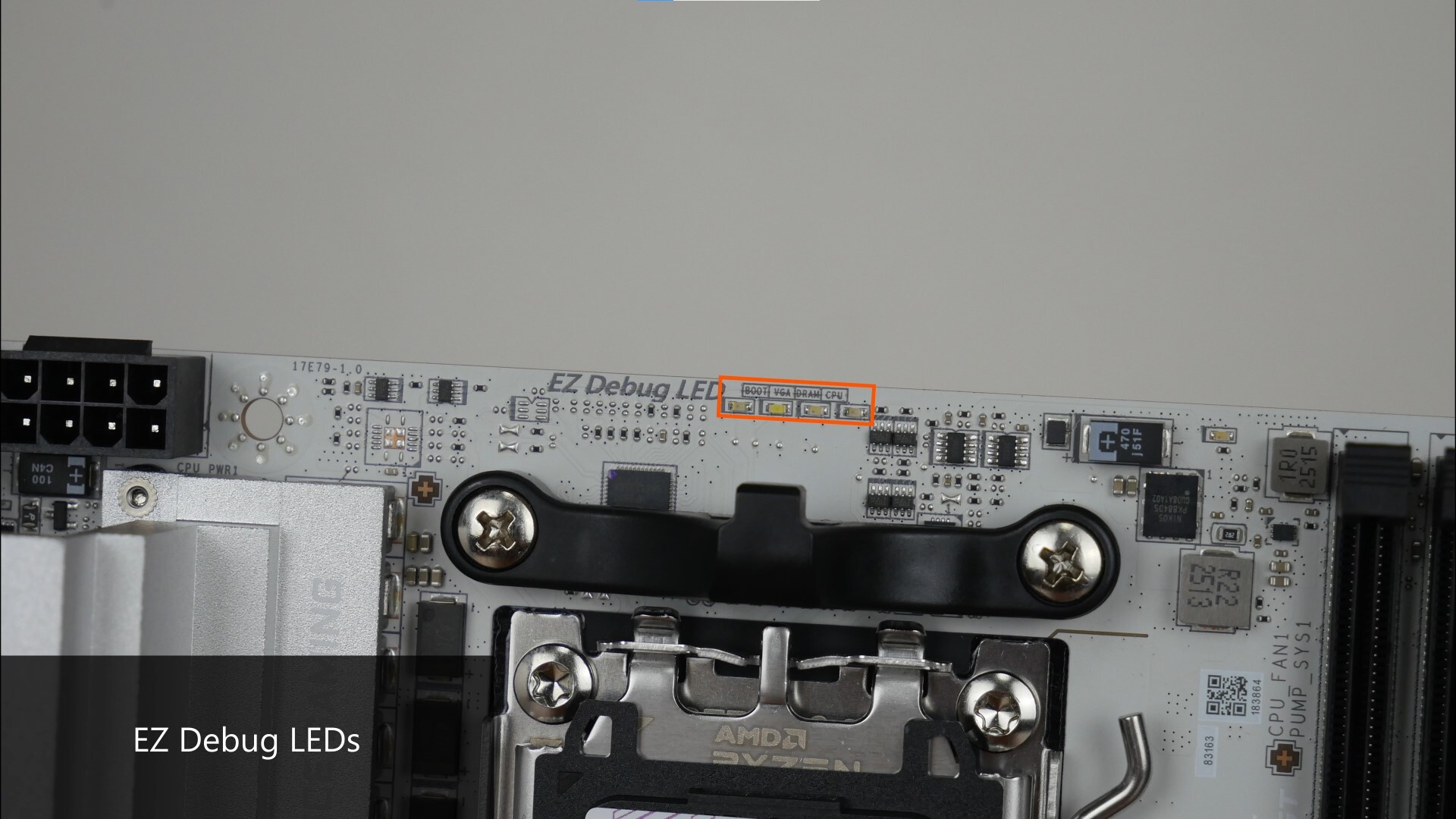 MSI MPG B850I EDGE TI WIFI EZ Debug LEDs