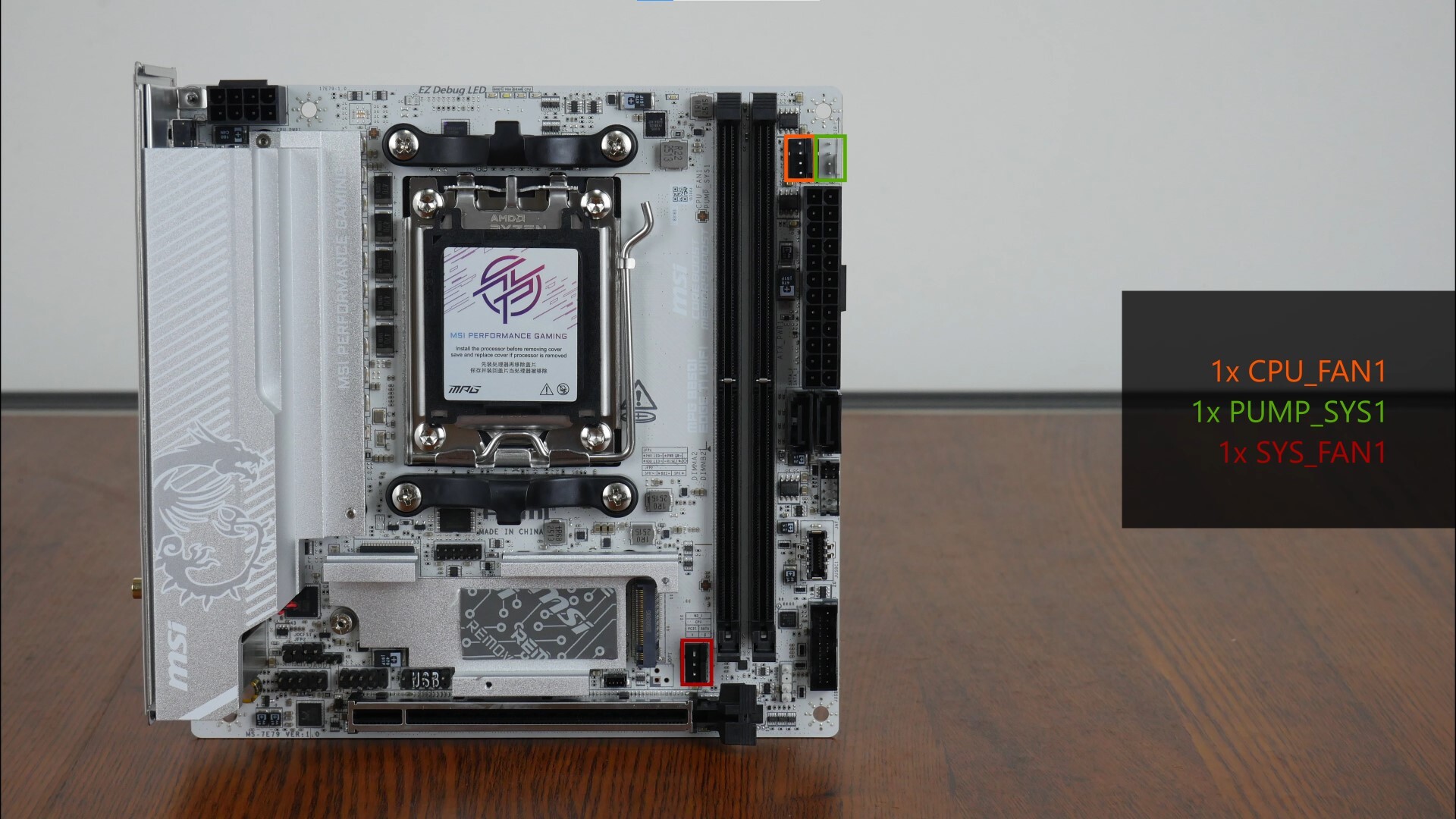 MSI MPG B850I EDGE TI WIFI Fan Headers