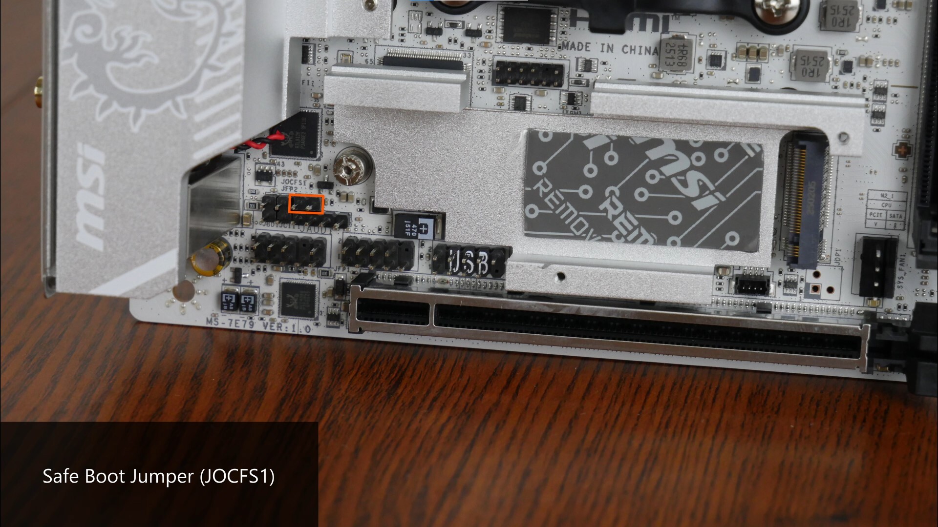 MSI MPG B850I EDGE TI WIFI Safe Boot Jumper