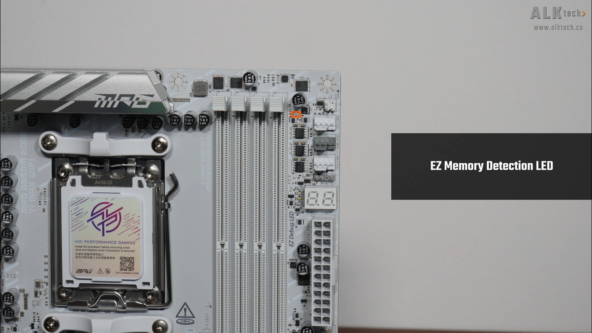 MSI MPG B850M EDGE TI MAX WIFI EZ Memory Detection LED