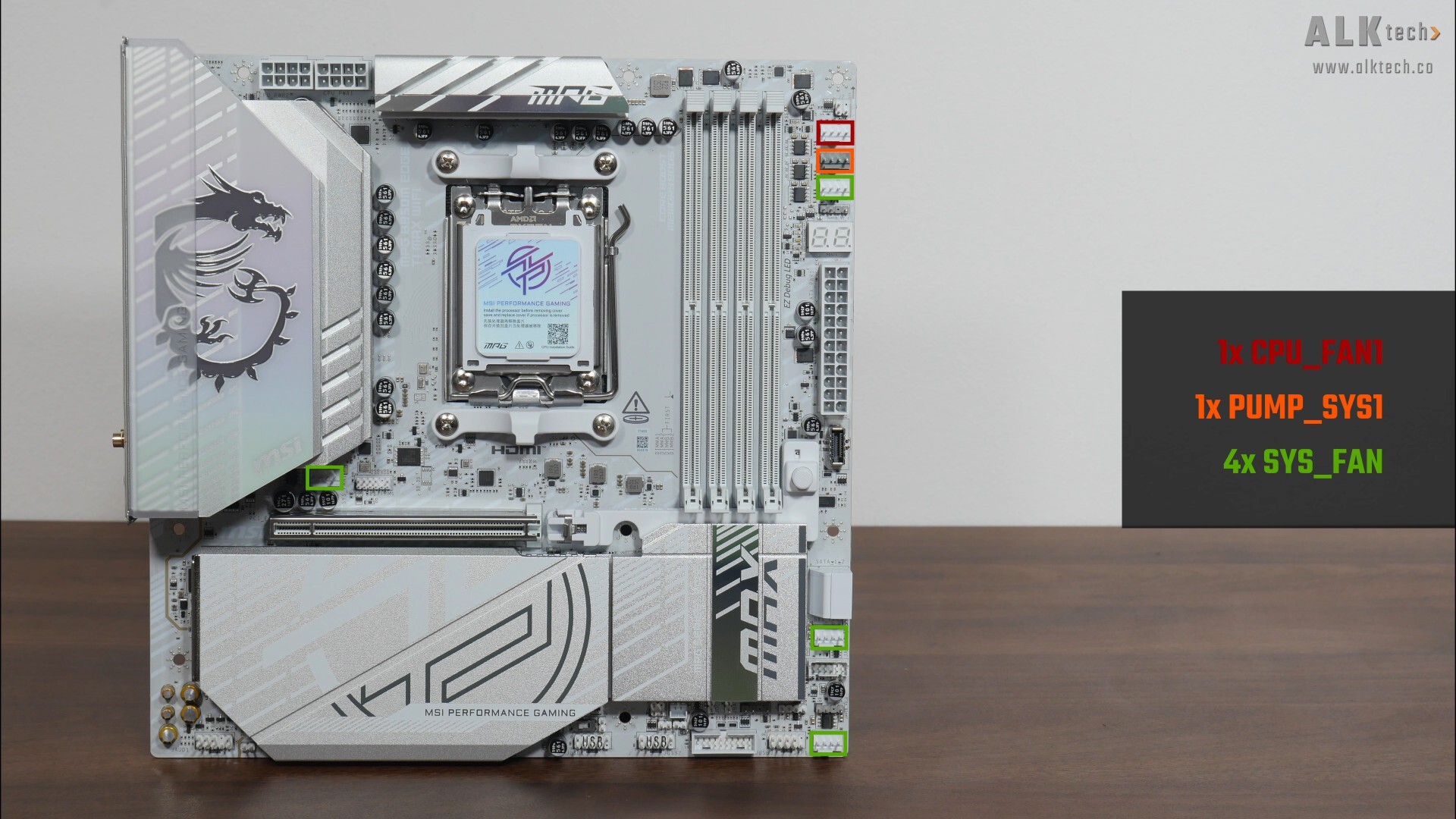 MSI MPG B850M EDGE TI MAX WIFI Fan Headers