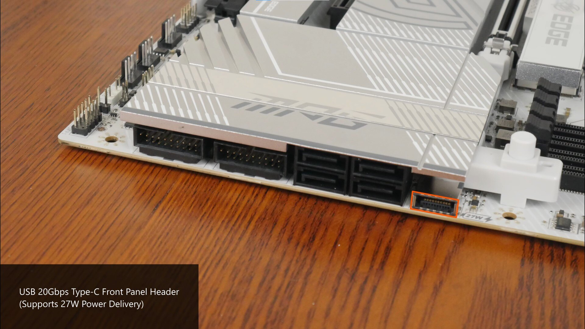 MSI MPG X870E EDGE TI WIFI Front Panel USB 20Gbps Type-C