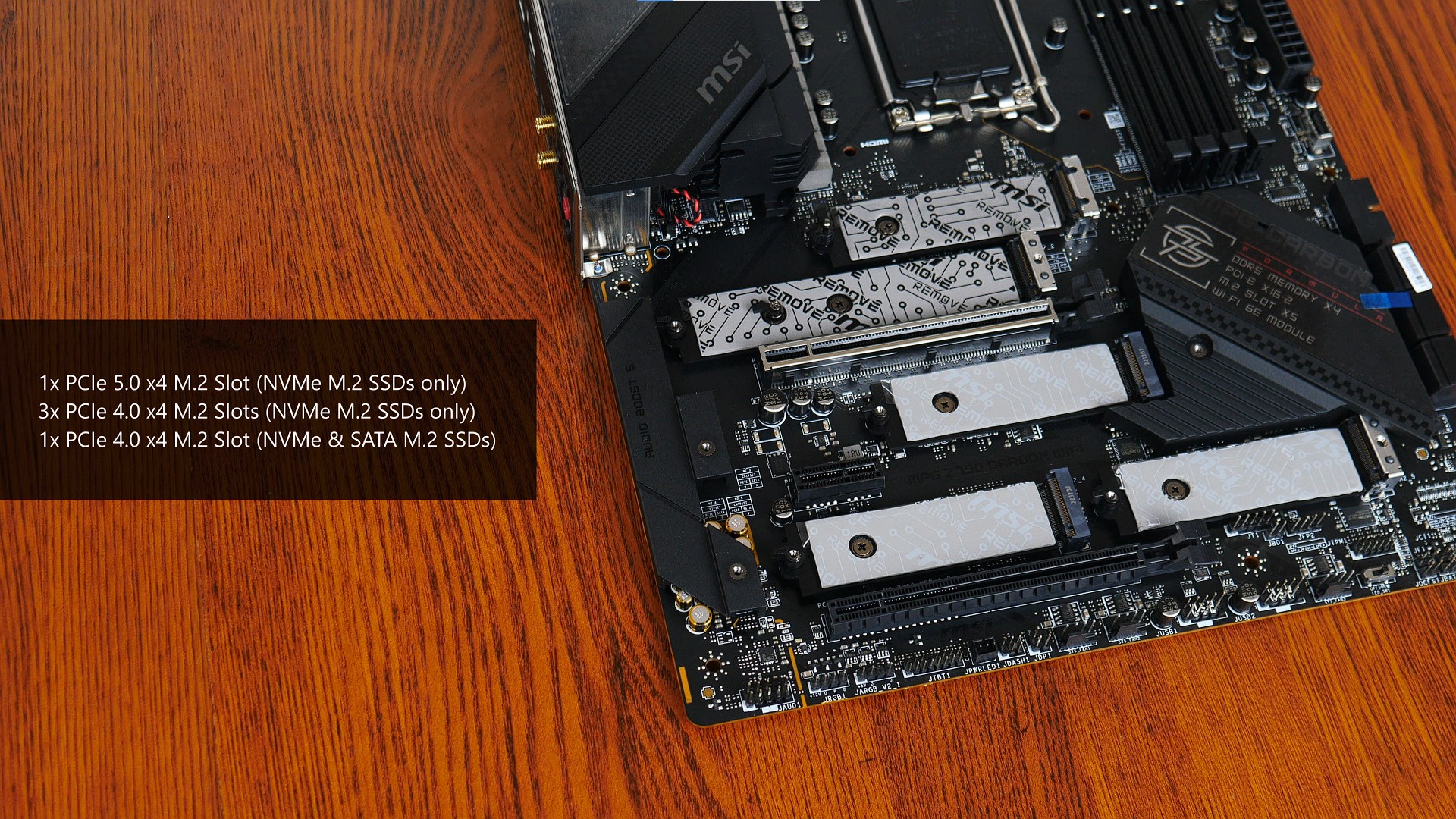 MSI MPG Z790 CARBON WIFI M.2 Slots