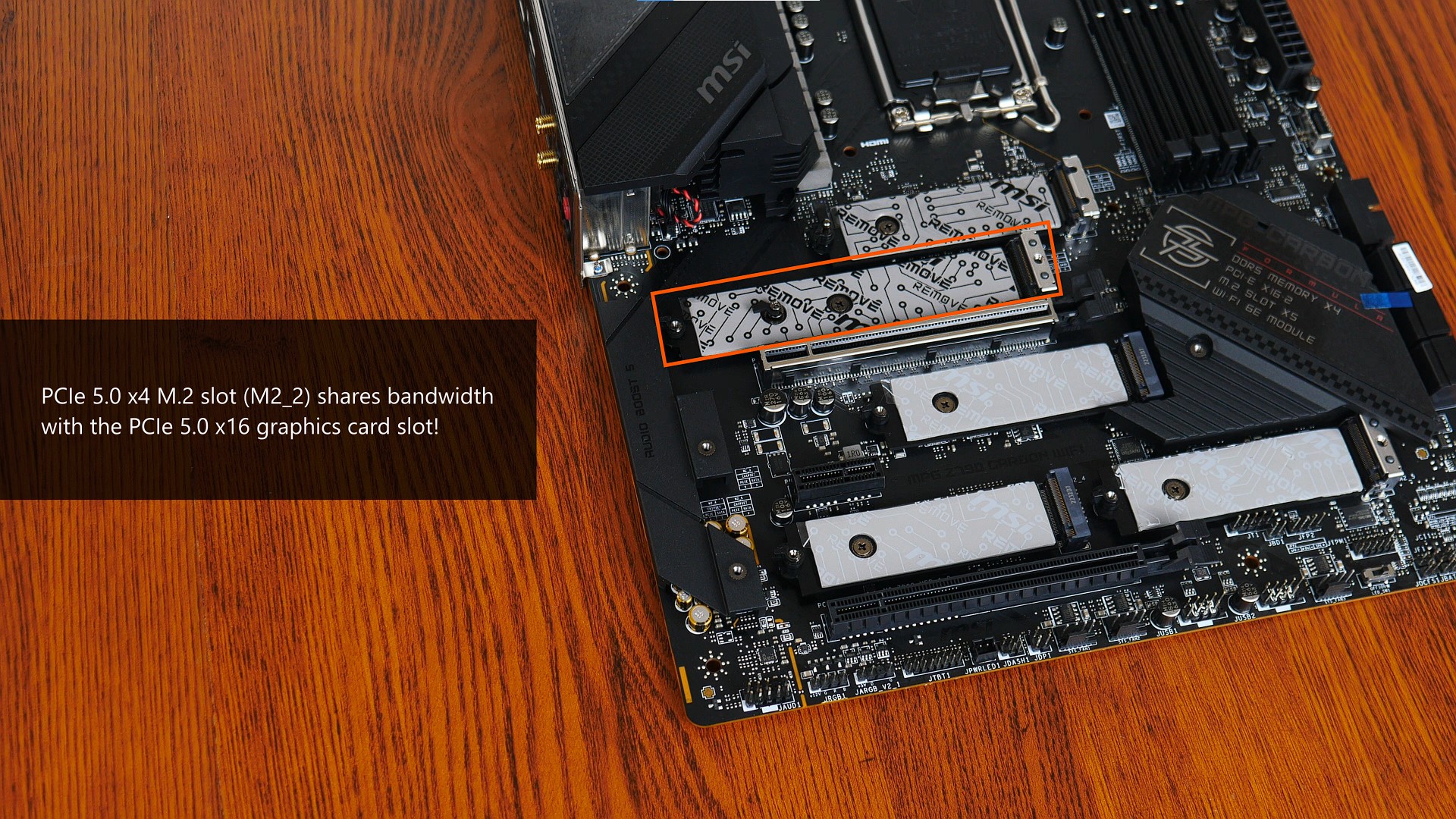 MSI MPG Z790 CARBON WIFI PCIe 5.0 x4 M.2 Slot