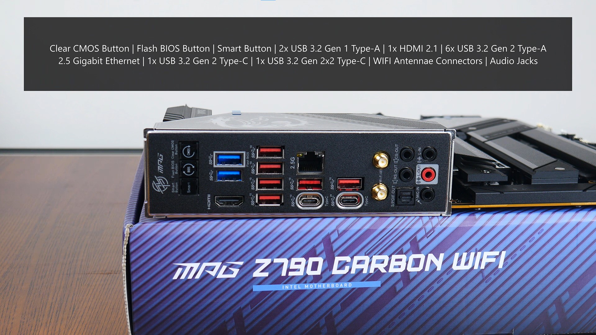 MSI MPG Z790 CARBON WIFI Rear IO