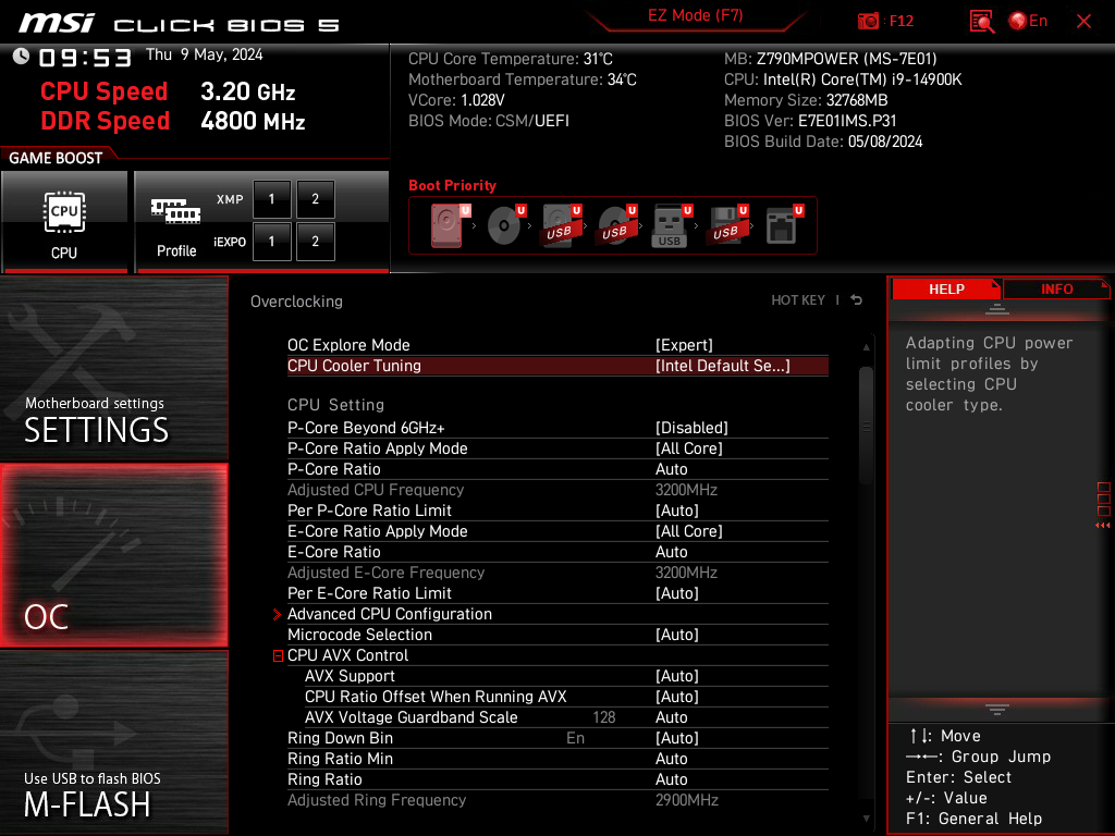 MSI CPU Cooler Tuning