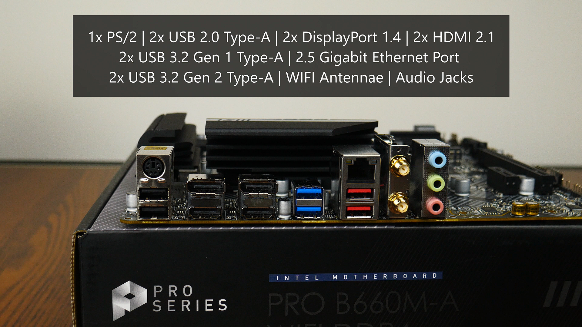 MSI PRO B660M-A WIFI DDR4 Rear IO