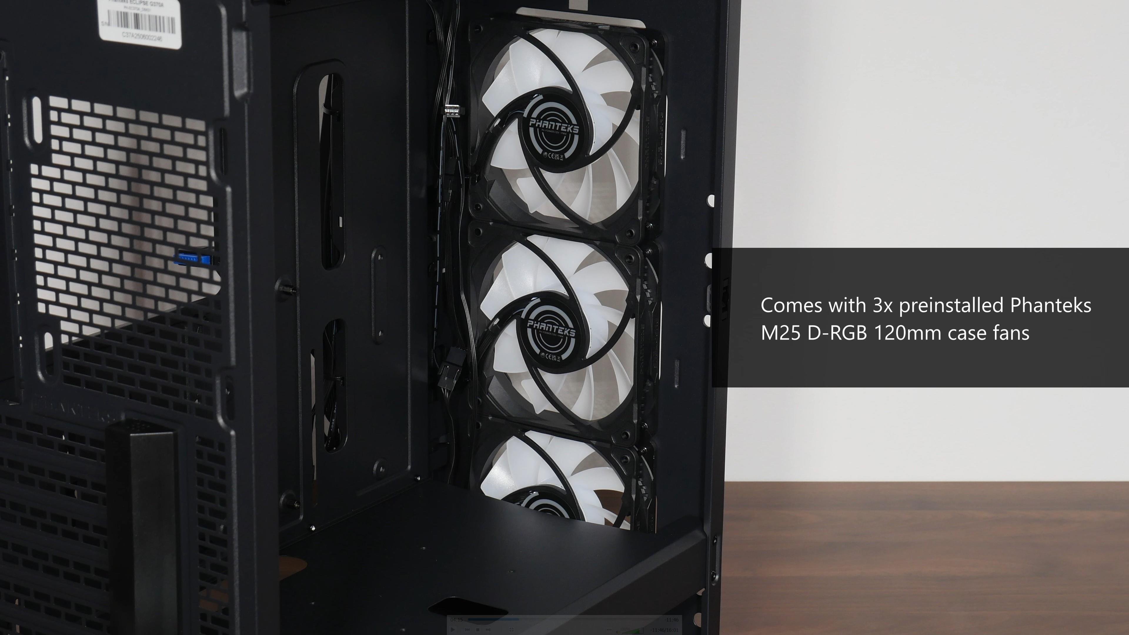 Phanteks Eclipse G370A Preinstalled Fans (2)