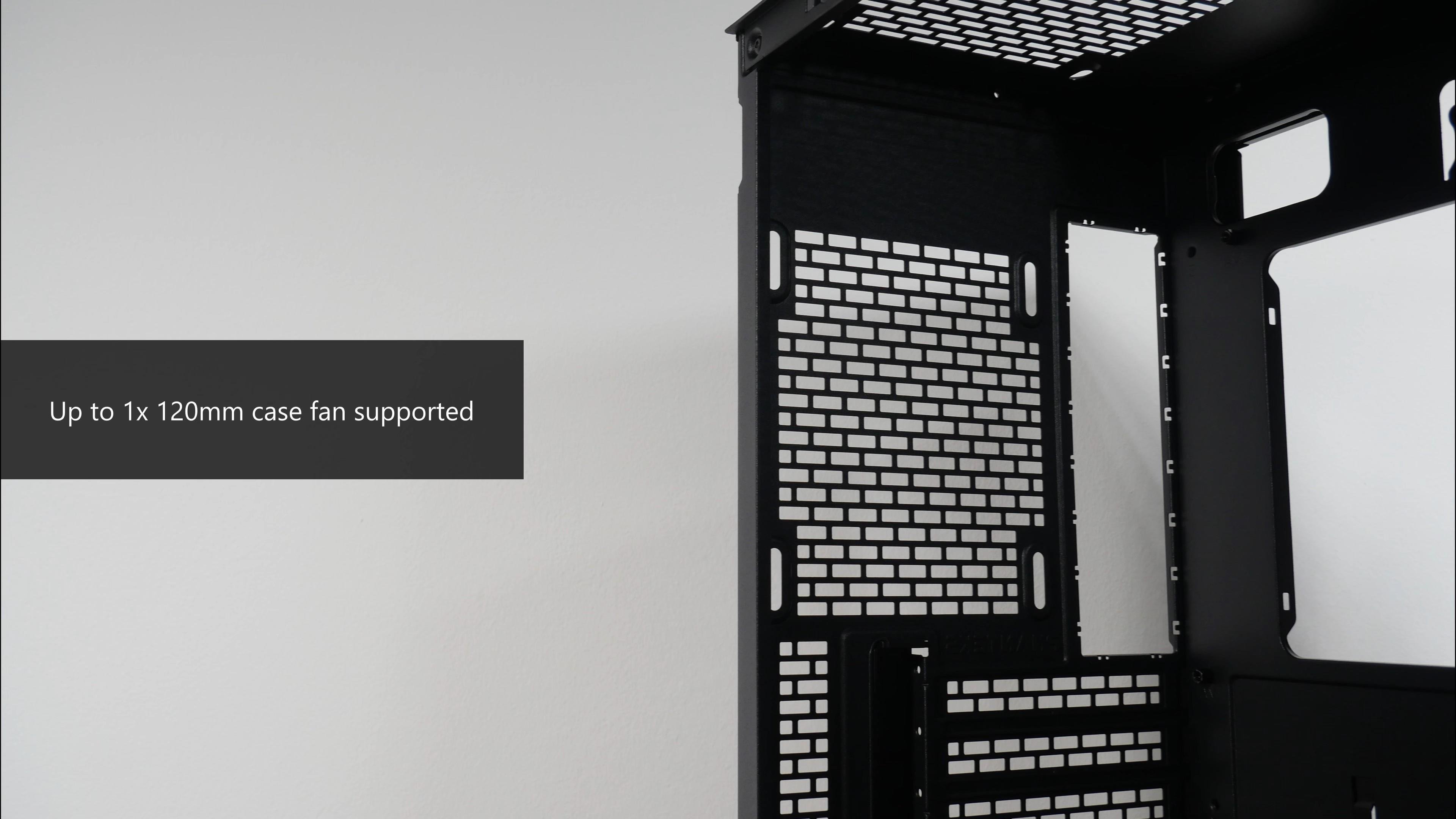 Phanteks Eclipse G370A Rear Panel Cooling Support