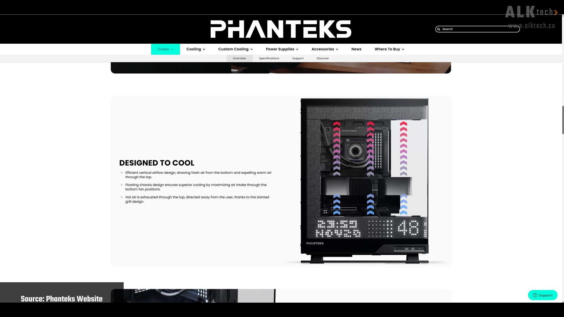 Phanteks Evolv X2 Matrix Airflow Design