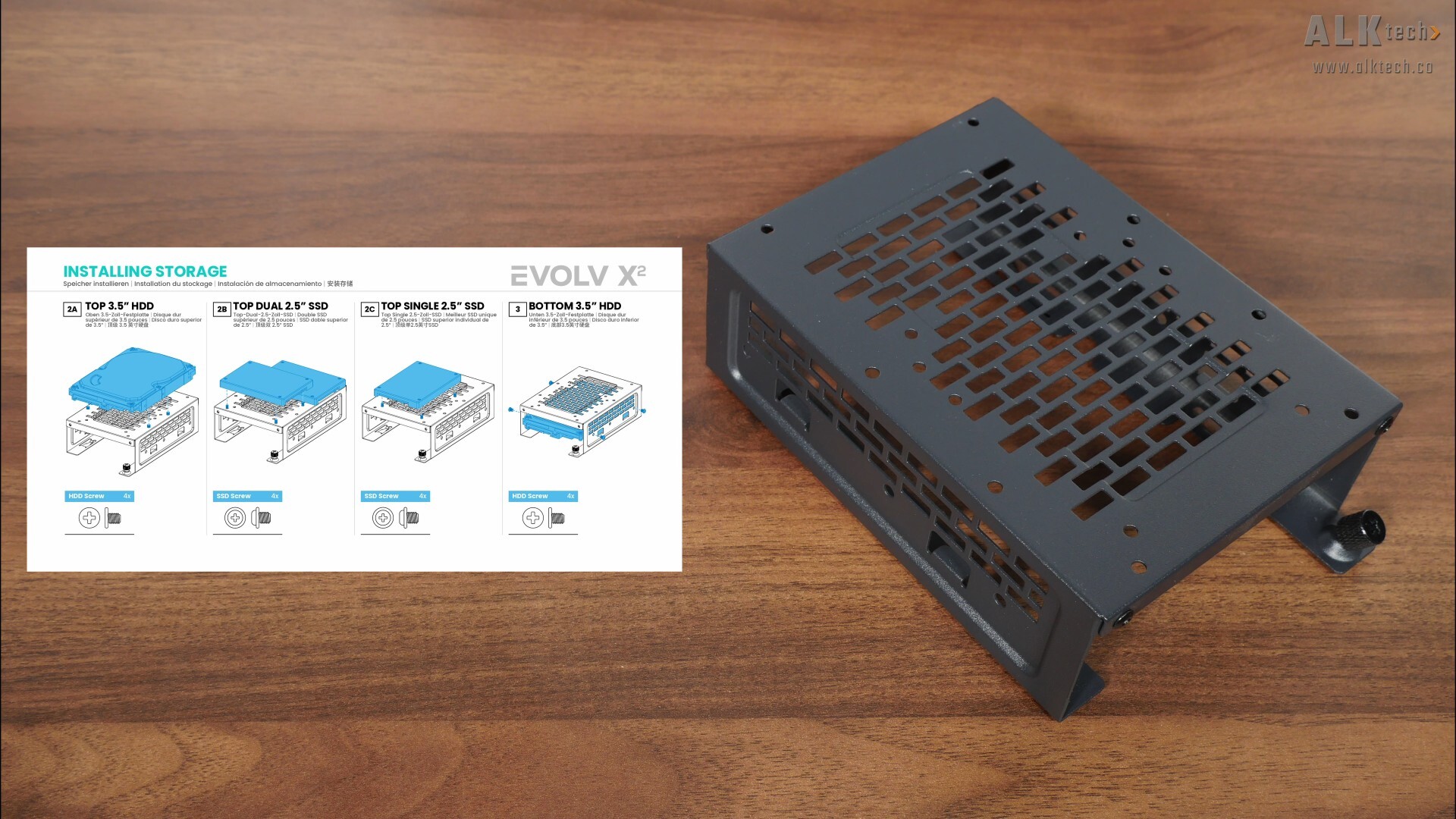Phanteks Evolv X2 Matrix Bottom Chamber Removable Drive Cage Drive Support