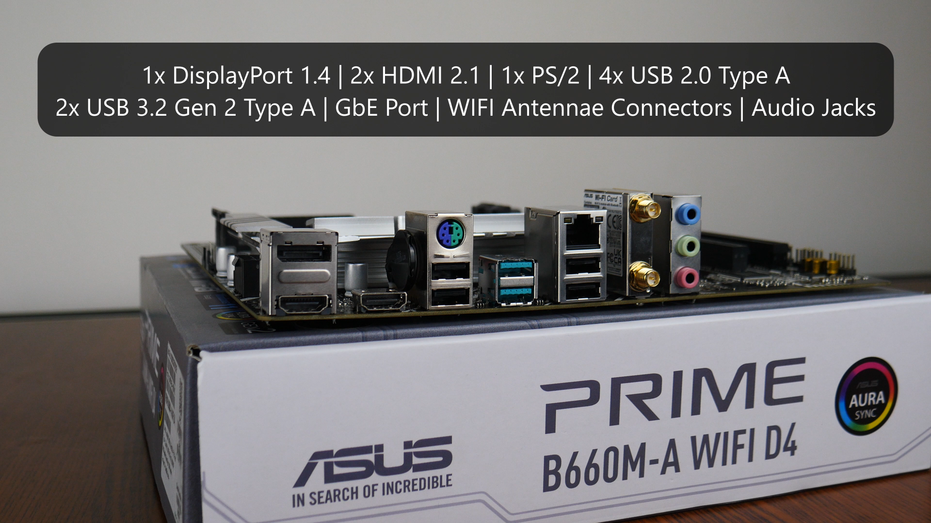 ASUS PRIME B660M-A WIFI D4 Rear IO