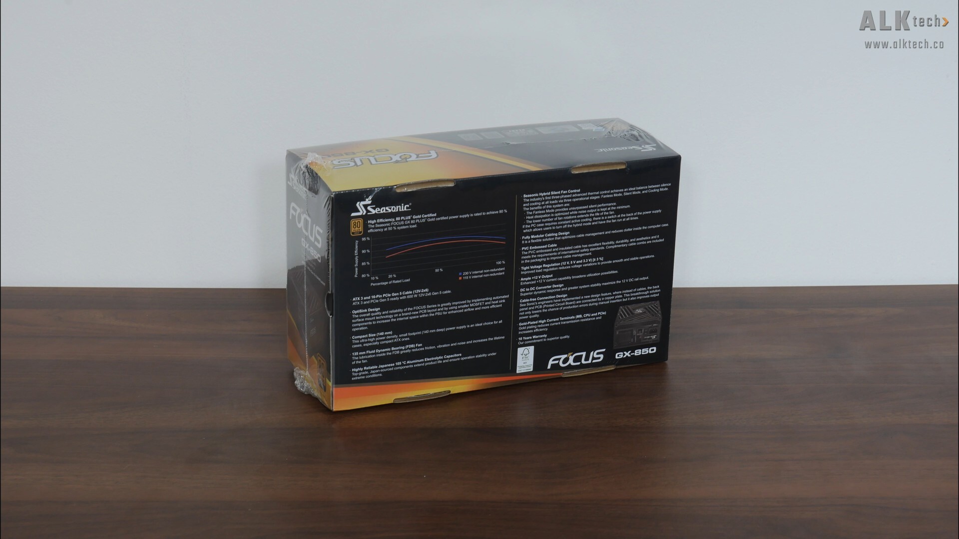 Seasonic Focus GX ATX 3.1 850W Packaging (Rear)