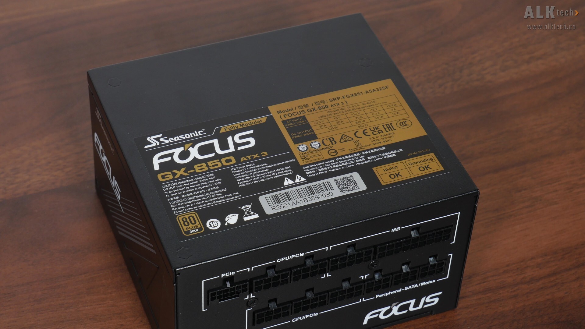 Seasonic Focus GX ATX 3.1 850W Top Label