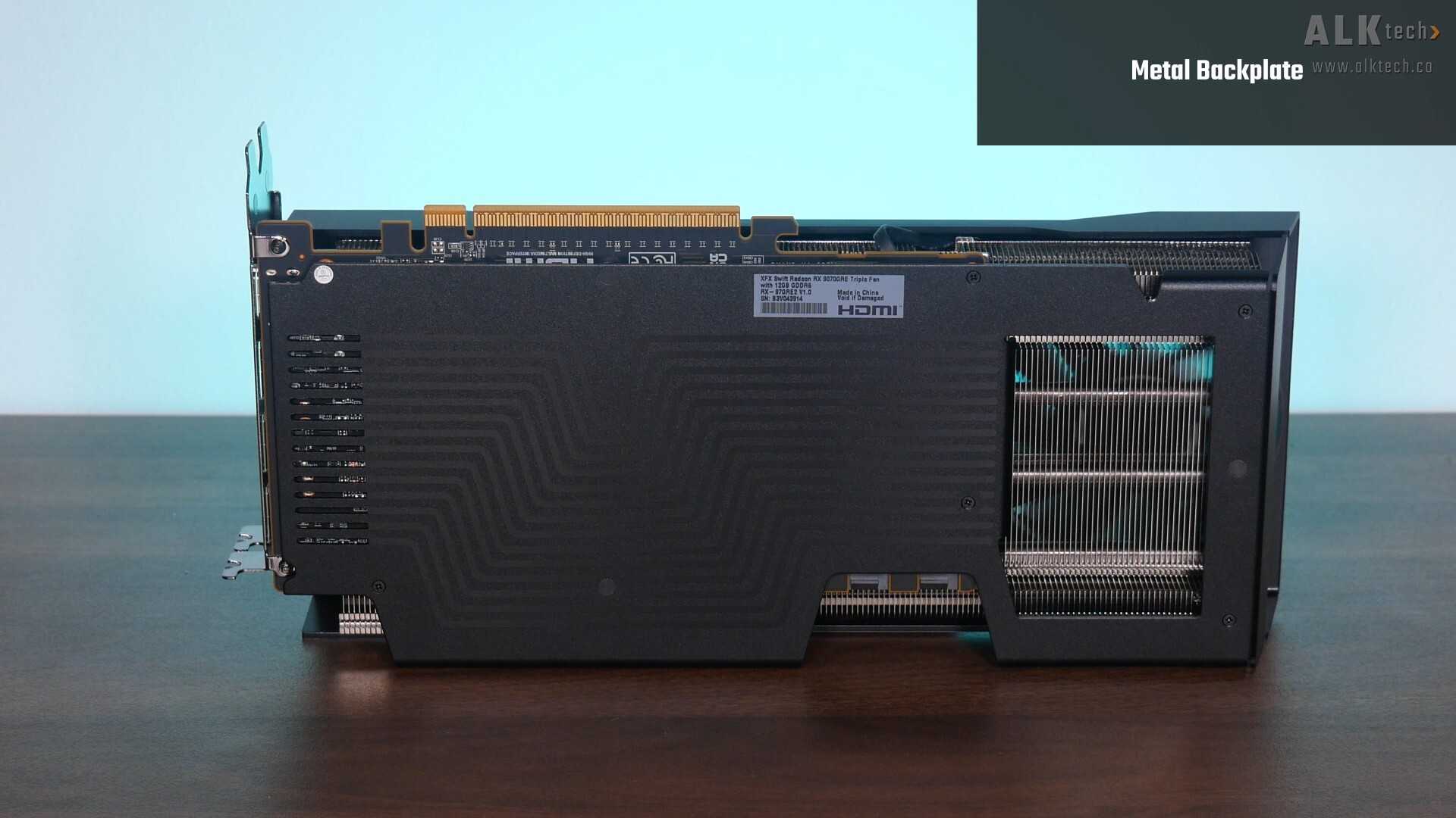 XFX Swift Radeon RX 9070 GRE Triple Fan 12GB GDDR6 Aesthetics (Rear)