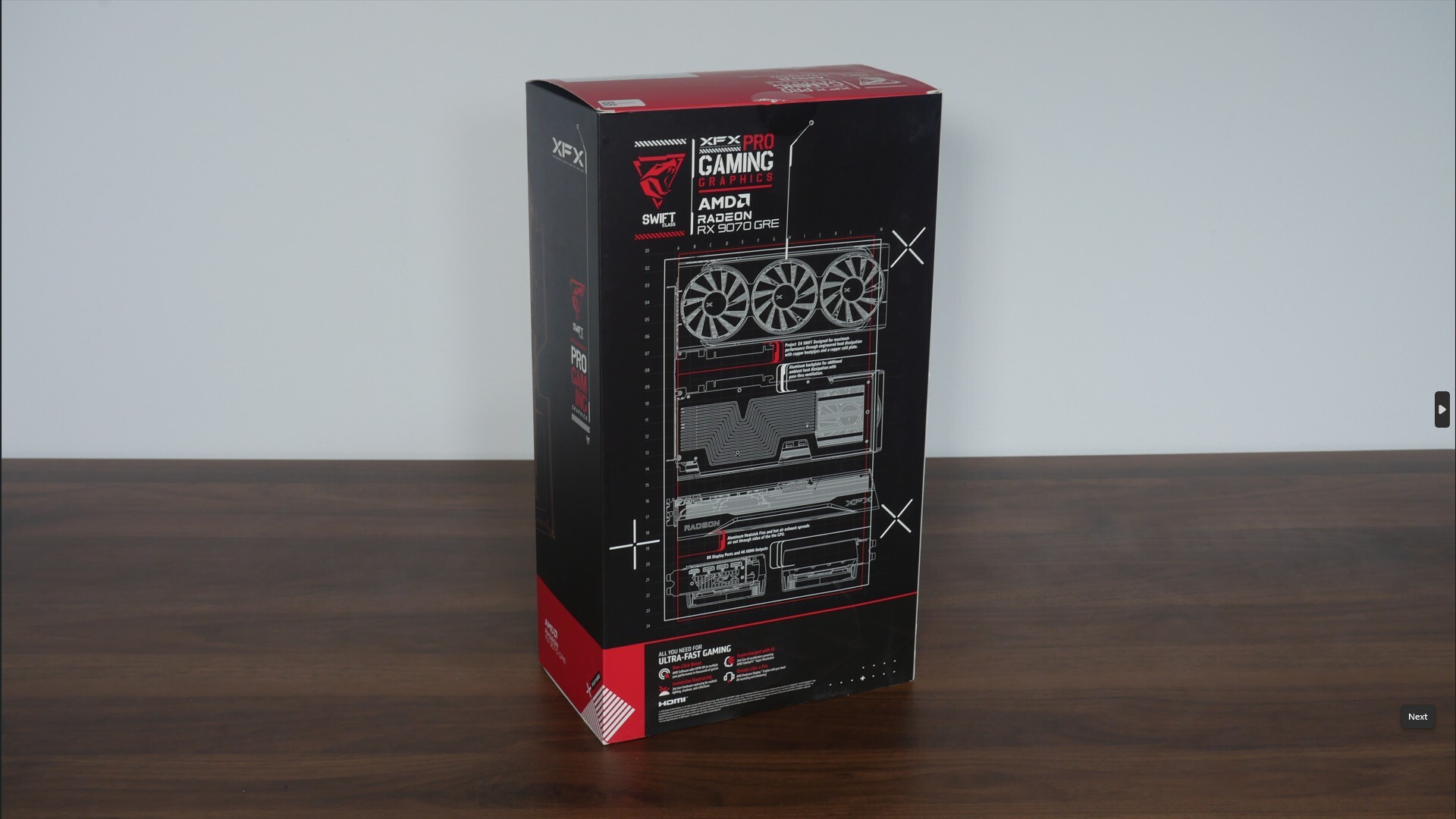 XFX Swift Radeon RX 9070 GRE Triple Fan 12GB GDDR6 Packaging (Rear)