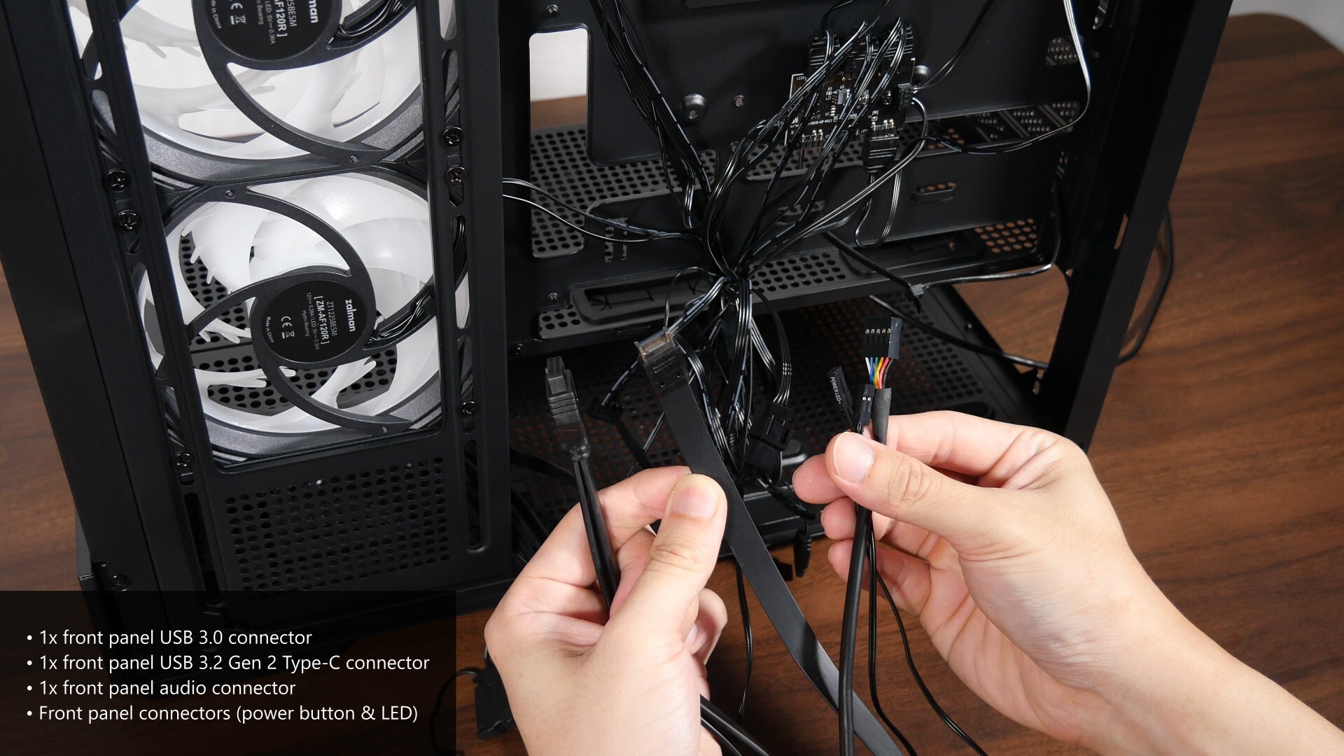 Zalman P40 DS Front Panel Connectors